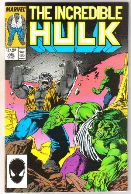 Incredible Hulk #332 comic book near mint 9.4