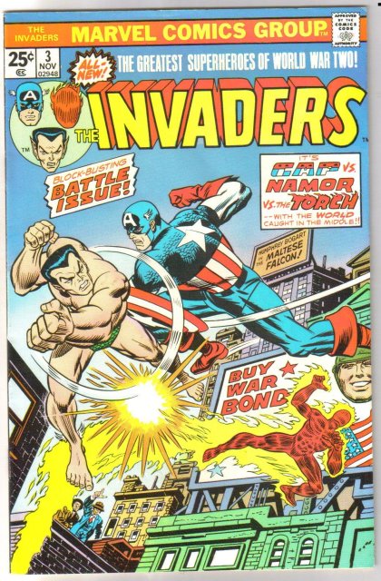 Invaders #3 comic book very fine/near mint 9.0