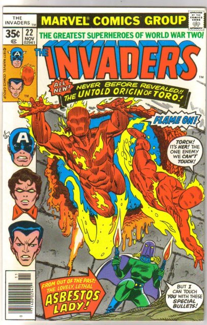 Invaders #22 comic book near mint 9.4