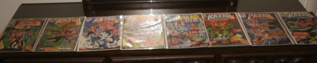Kazar the Savage 8 issue assortment of comic books