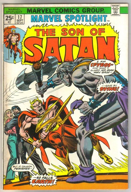 Marvel Spotlight on The Son of Satan #17 comic book very good/fine 5.0
