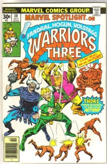 Marvel Spotlight on Fandral, Hogun, Volstagg Warriors Three #30 comic book near mint 9.4