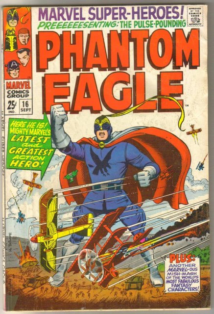 Marvel Super-heroes #16 Phantom Eagle comic book very good 4.0