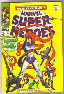 Marvel Super-heroes #15 Medusa comic book fine/very fine 7.0