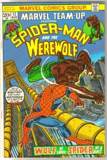 Marvel Team-up #12 featuring Spider-man and Werewolf comic book very good/fine 5.0