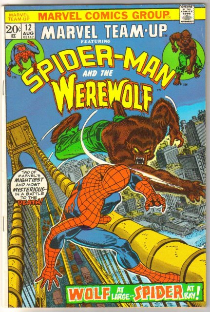 Marvel Team-up #12 featuring Spider-man and Werewolf comic book very good/fine 5.0