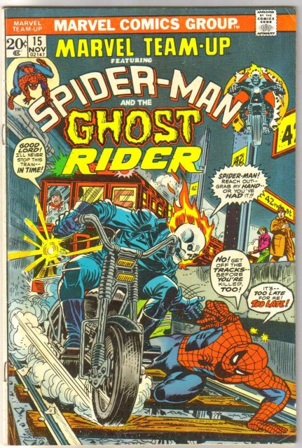 Marvel Team-up #15 featuring Spider-man and Ghost Rider comic book fine/very fine 7.00