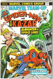 Marvel Team-up #19 featuring Spider-man and Kazar comic book very fine 8.0