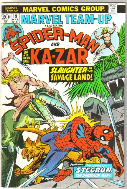 Marvel Team-up #19 featuring Spider-man and Kazar comic book very fine 8.0