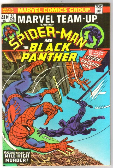 Marvel Team-up #20 featuring Spider-man and the Black Panther comic book near mint 9.4