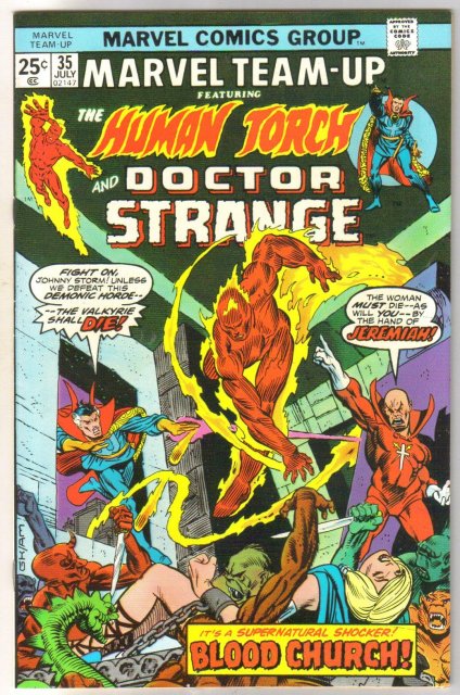 Marvel Team-up #35 featuring Human Torch and Doctor Strange comic book near mint 9.4