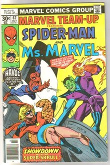 Marvel Team-up #62 featuring Spider-man and Ms. Marvel comic book near mint 9.4