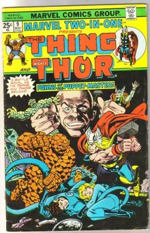 Marvel Two-In-One #9 featuring The Thing and Thor comic book fine 6.0