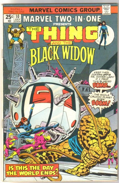 Marvel Two-In-One #10 featuring The Thing and The Black widow comic book very fine 8.0