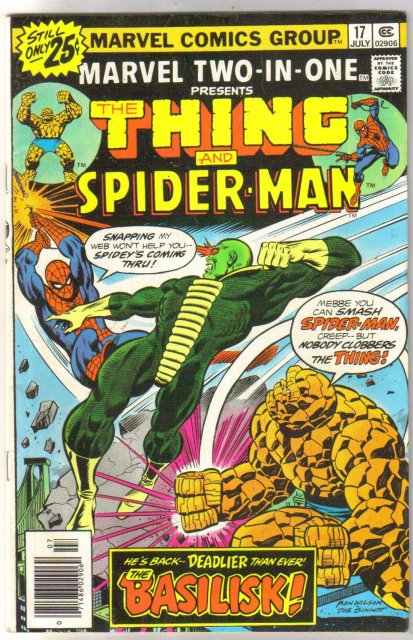 Marvel Two-In-One #17 featuring The Thing and Spider-man comic book very fine/near mint 9.0