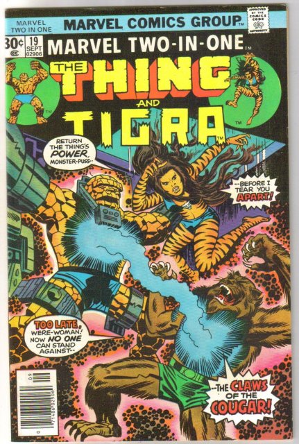 Marvel Two-In-One #19 featuring The Thing and Tigra comic book very fine/near mint 9.0