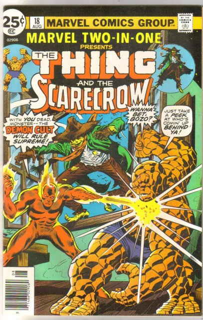 Marvel Two-In-One #18 featuring The Thing and The Scarecrow comic book near mint 9.4