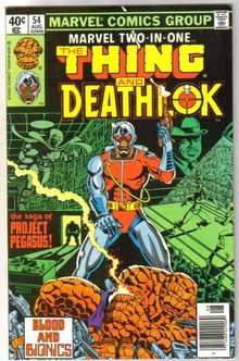 Marvel Two-In-One #54 featuring The Thing and Deathlock comic book near mint 9.4