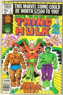 Marvel Two-In-One annual #5 featuring The Thing and athe Hulk comic book mint 9.8