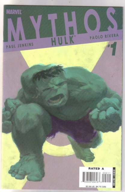 Mythos Hulk #1 comic book mint 9.8