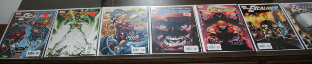 The New Excalibur comic book assortment of 7 different averaging mint 9.8 condition