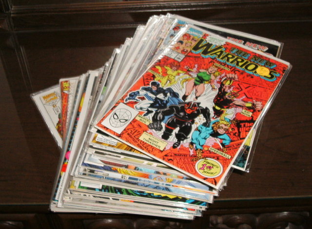 Assortment of 37 first series New Warriors comic books issues 1 thru 51