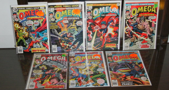 Omega the Unknown comic book collection of 7 issues