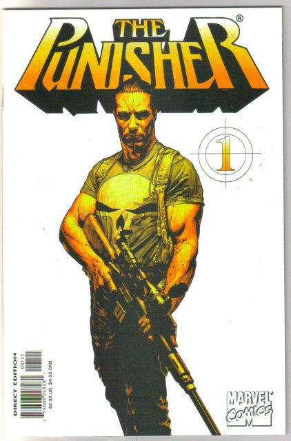 Punisher (2000 series) #1 Bradstreet white variant cover comic book mint 9.8