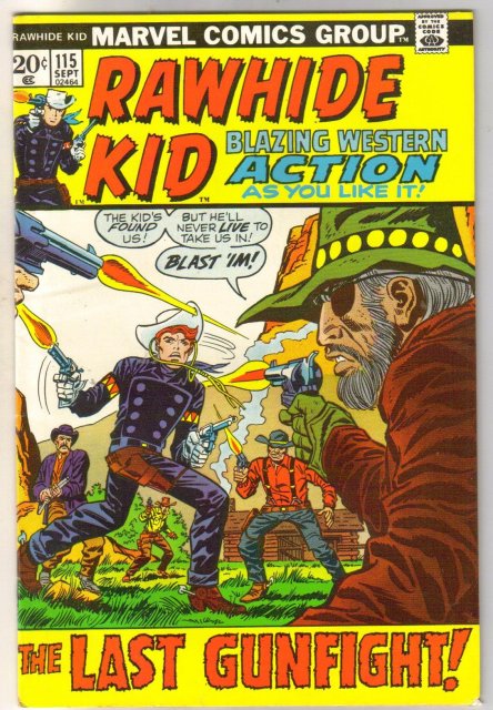 Rawhide Kid #115 comic book very fine 8.0