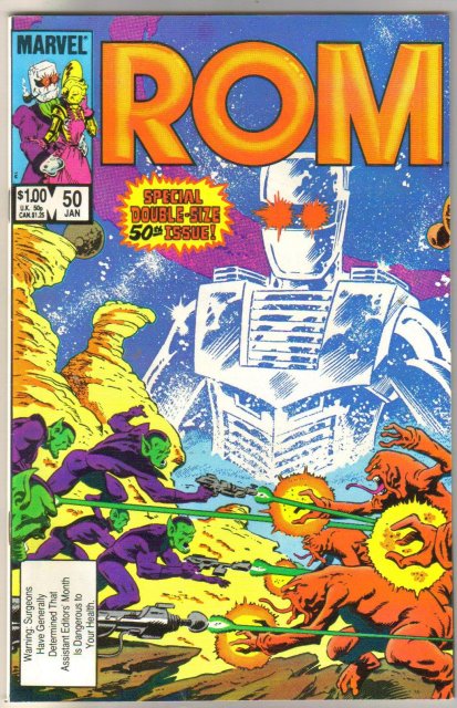 Rom Spaceknight #50 comic book near mint 9.4