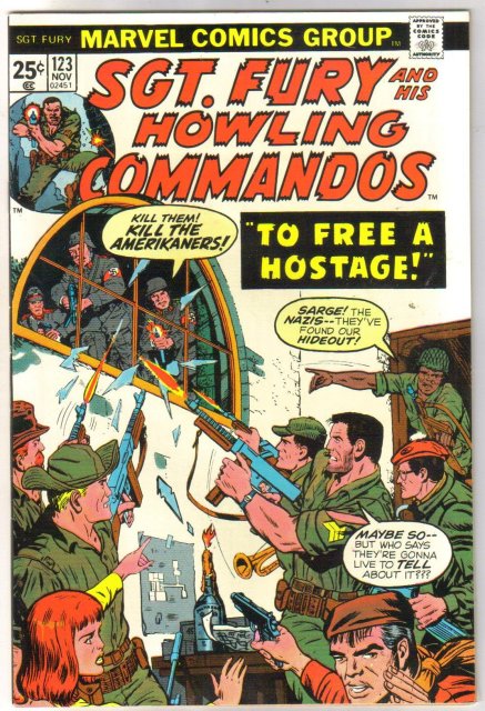 Sgt. Fury and His Howling Commandos #123 comic book near mint 9.4