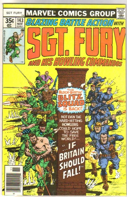 Sgt. Fury and His Howling Commandos #143 comic book near mint 9.4