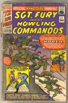 Sgt. Fury and His Howling Commandos king size annual #1 comic book poor 1.0