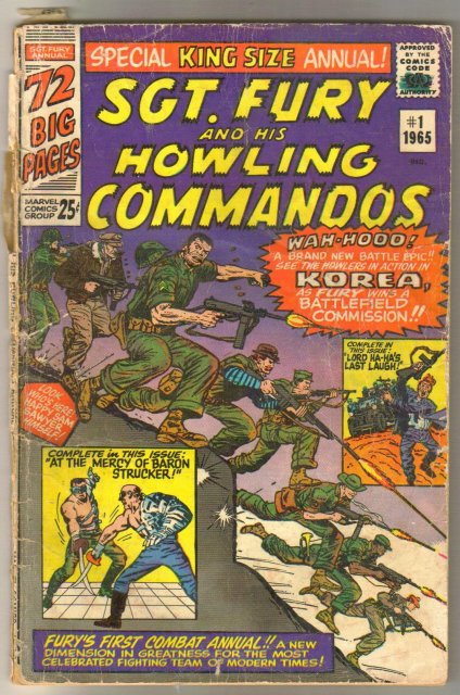 Sgt. Fury and His Howling Commandos king size annual #1 comic book poor 1.0