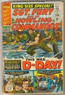 Sgt. Fury and His Howling Commandos king size special #2 comic book poor 1.0