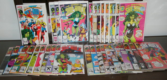 She-Hulk comic book collection of 33
