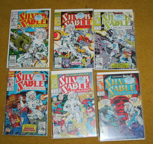Silver Sable comic book collection of 6 near mint and better