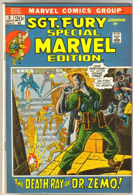 Special Marvel Edition #6 starring Sgt. Fury comic book very good/fine 5.0