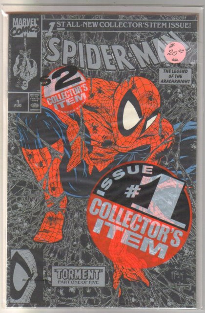 Spider-man #1 silver bagged edition near unopened comic book