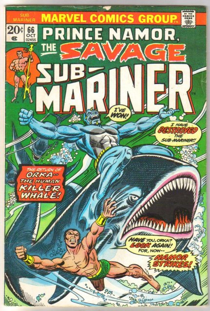 Sub-Mariner #66 comic book very good/fine 5.0