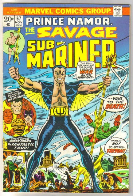 Sub-Mariner #67 comic book fine/very fine 7.0