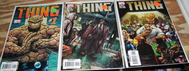 The Thing issues 1, 5, and 8 comic book assortment