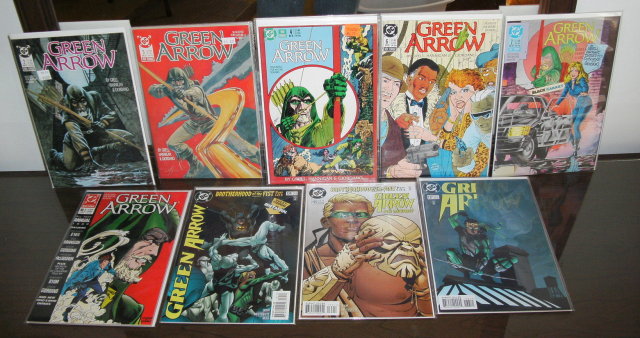 Green Arrow comic book collection of 9 different issues