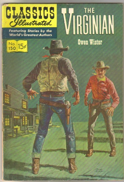 Classics Illustrated #150 hrn#150 The Virginian by Owen Wister comic book very good/fine 5.0