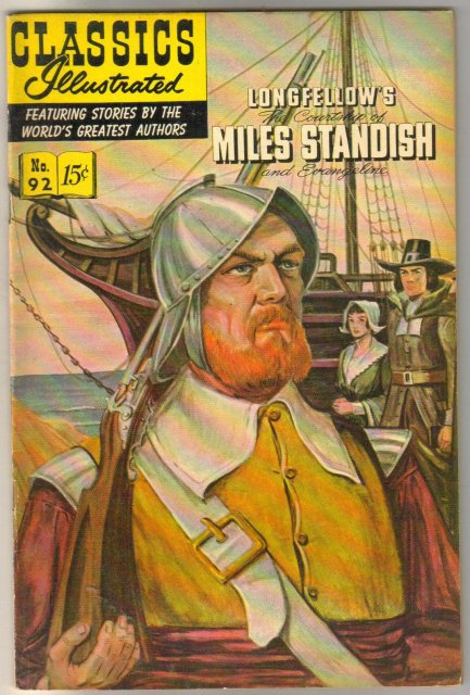 Classic Illustrated #92 hrn#165 The Courtship of Miles Standis and Evangelin by Henry W. Longfellow comic book very fine/near mint 9.0
