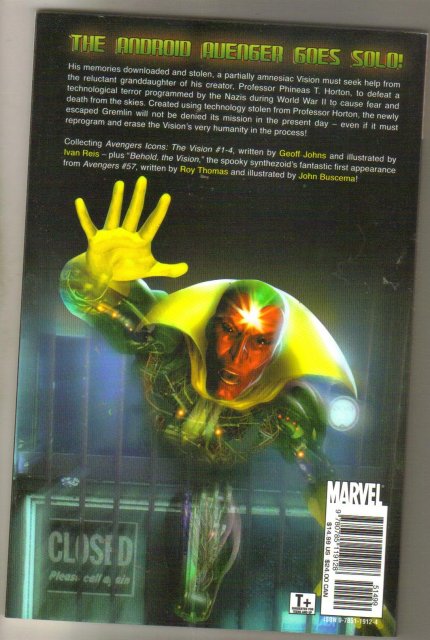 The Vision Yesterday and Tomorrow trade paperback brand new mint