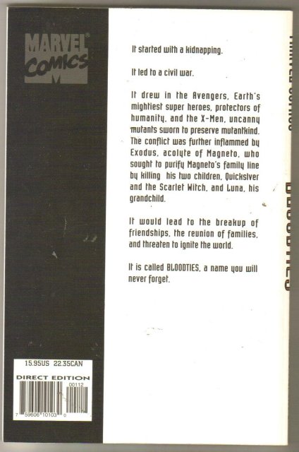 Avengers/X-Men Bloodties trade paperback brand new mint