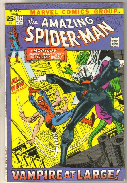 Amazing Spider-man #102 comic book fine 6.0