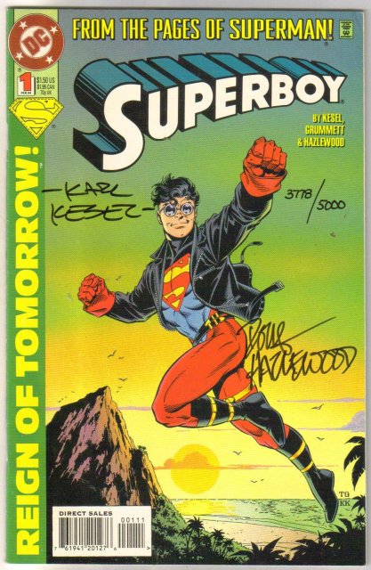 Superboy #1 (1994 series) signed by Karl Kesel and Doug Hazelwood comic book