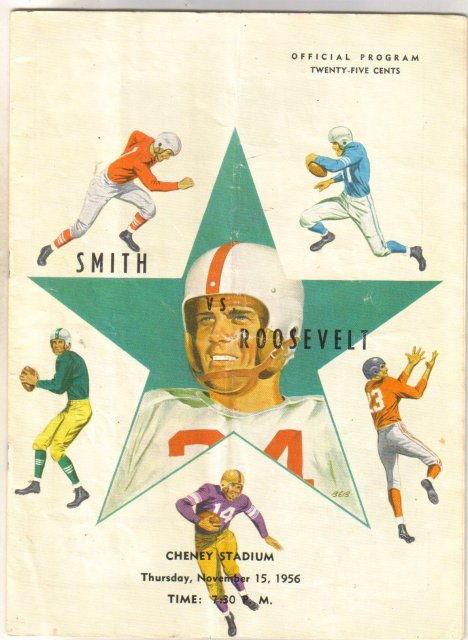 Smith versus Roosevelt 1956 football program (Atlanta high schools)
